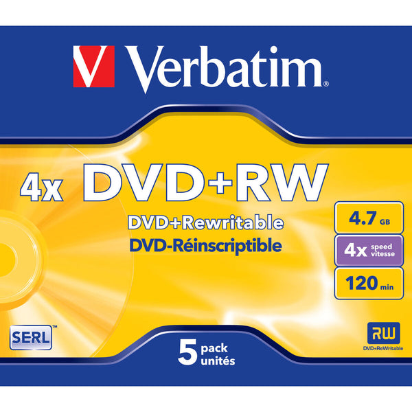 DVD-RW Verbatim Matt Silver 5 Stück 4x 4,7 GB