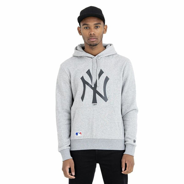 Herren Sweater mit Kapuze New Era New York Yankees Team Logo Hellgrau