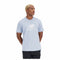 Herren Kurzarm-T-Shirt New Balance Essentials Stacked Logo Hellblau