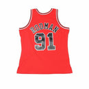 Basketball-T-Shirt Mitchell & Ness Chicago Bull Dennis Rodman Rot
