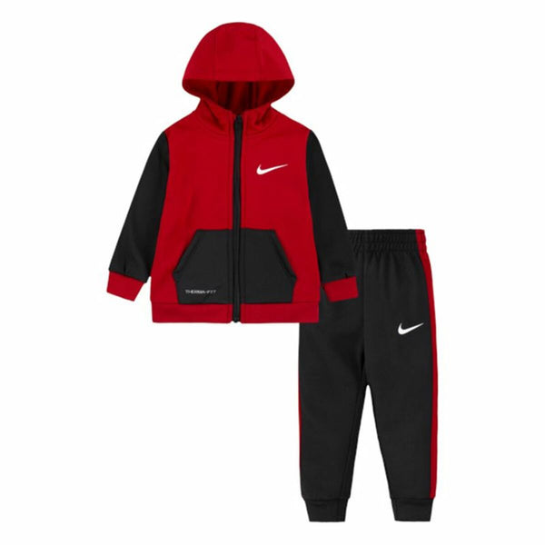 Kinder-Trainingsanzug Nike Therma Fit Schwarz Rot
