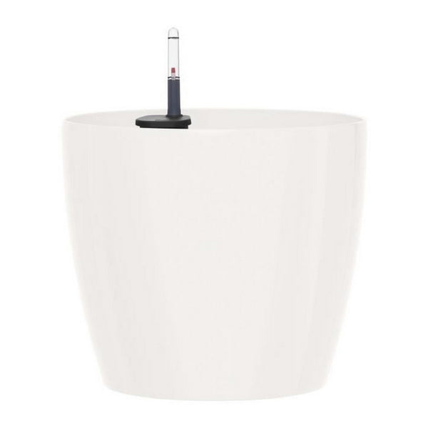 Selbstbewässernder Blumentopf Poétic Casa kreisförmig Kunststoff Weiß (Ø 25 x 22 cm)