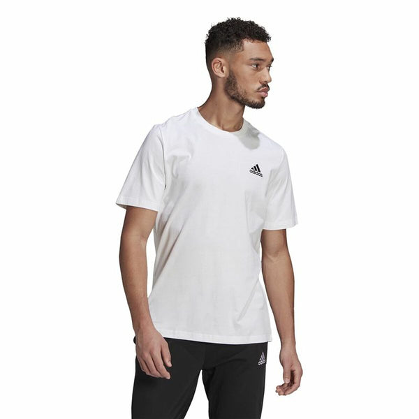 T-Shirt Essentials Embroidered  Adidas Small Logo Weiß
