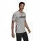 Herren Kurzarm-T-Shirt Adidas Embroidered Linear Logo Grau