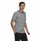 T-Shirt  Essentials Stripey  Adidas Embroidered Logo Schwarz