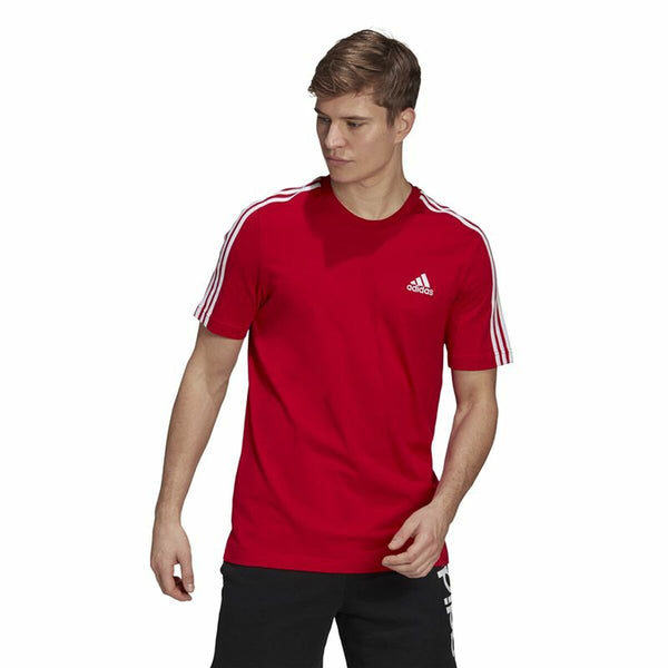T-Shirt Adidas  Essentials 3 bandas Rot