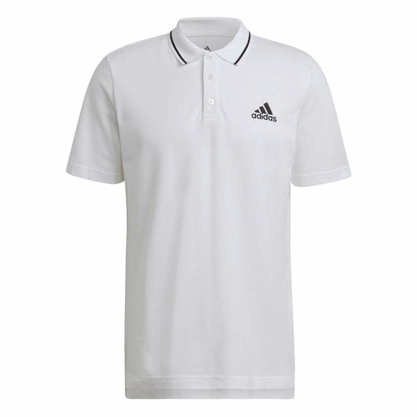 Herren Kurzarm-Poloshirt Adidas Aeroready Essentials Piqué Small Logo Weiß