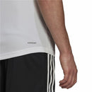 Herren Kurzarm-Poloshirt Adidas Primeblue 3 Stripes Weiß