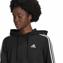Damen Sweater mit Kapuze Adidas Essentials 3 Stripes Schwarz