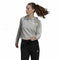 Damen Sweater mit Kapuze Adidas Essentials 3 Stripes Crooped Grau