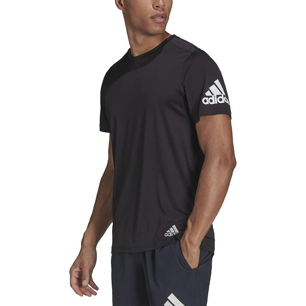Kurzärmliges Sport T-Shirt Adidas Schwarz XL