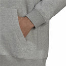 Herren Sweater mit Kapuze Adidas FeelVivid Fleece Drop Grau