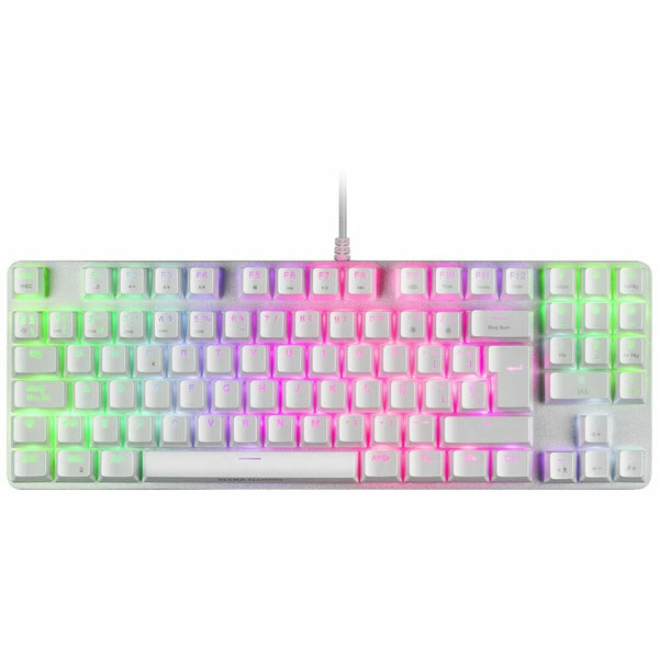 Tastatur Mars Gaming MKREVOPROWRES Weiß LED RGB