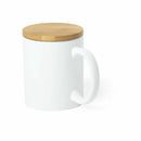 Tasse mit Deckel 146586 aus Keramik Weiß (370 ml) (36 Stück)