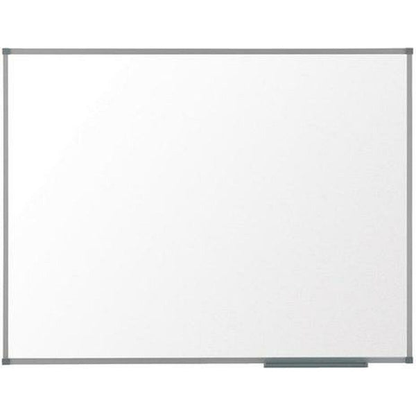 Weißes Brett Nobo Basic Melamine Aluminium 90 x 60 cm