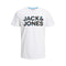 Herren Kurzarm-T-Shirt JJNEON POP TEE SS CREW  Jack & Jones 12221930  Weiß