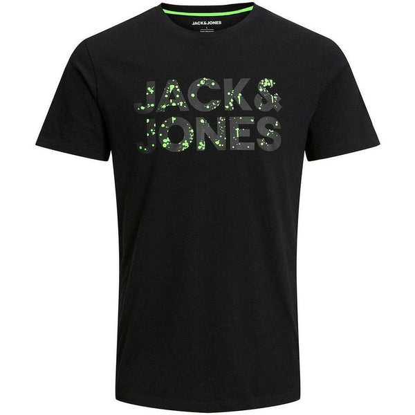 Herren Kurzarm-T-Shirt JJNEON POP TEE SS CREW  Jack & Jones 12221930  Schwarz