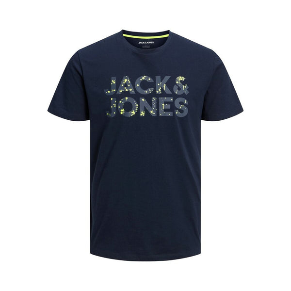 Herren Kurzarm-T-Shirt JJNEON POP TEE SS CREW  Jack & Jones 12221930  Marineblau