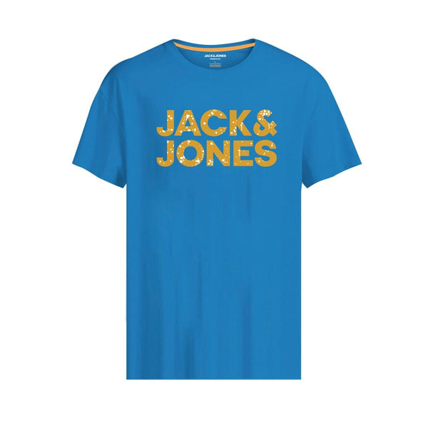 Herren Kurzarm-T-Shirt JJNEON POP TEE SS CREW  Jack & Jones 12221930  Blau