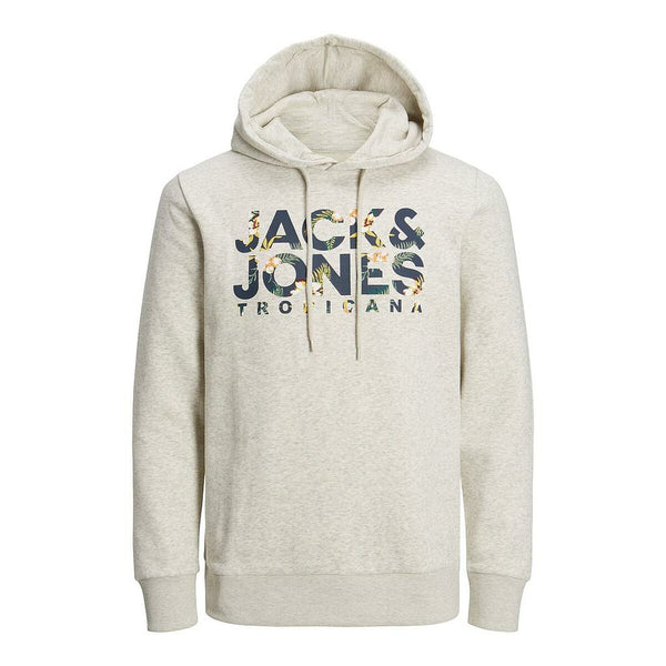 Herren Sweater mit Kapuze Jack & Jones JJBECS SHAPE SWEAT HOOD 12225417  Weiß