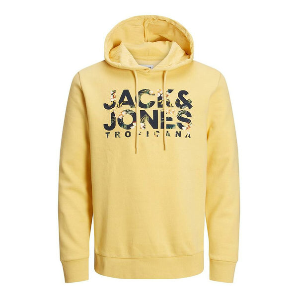 Herren Sweater mit Kapuze Jack & Jones JJBECS SHAPE SWEAT HOOD 12225417  Gelb