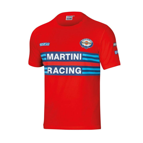 Herren Kurzarm-T-Shirt Sparco Martini Racing Rot (Größe XL)