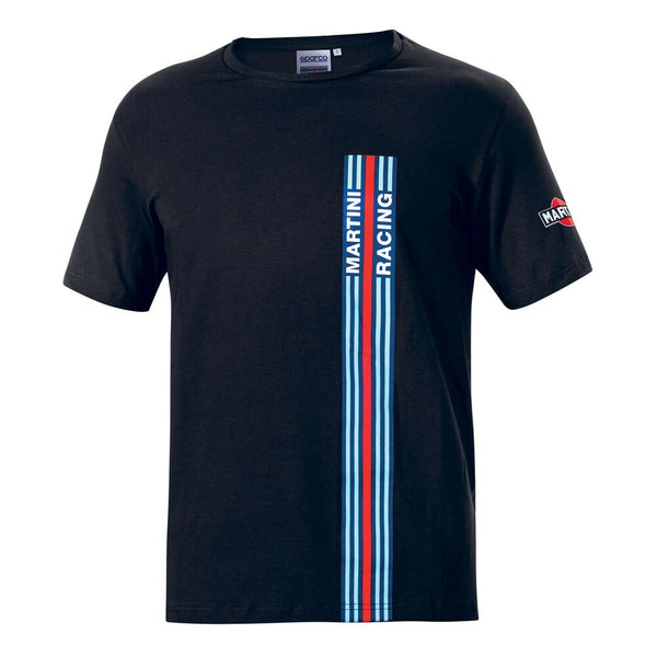 Herren Kurzarm-T-Shirt Sparco Martini Racing Schwarz (Größe L)