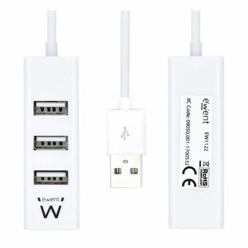 Hub USB Ewent AAOAUS0134 Weiß