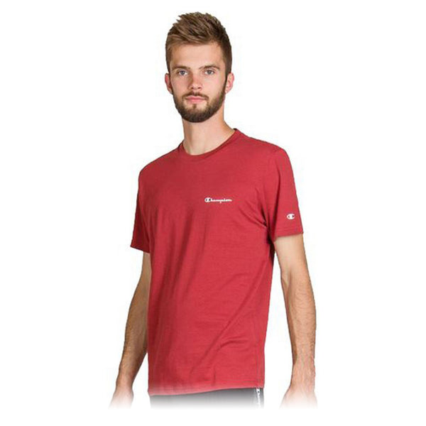 Herren Kurzarm-T-Shirt Champion Crewneck Größe L Rot