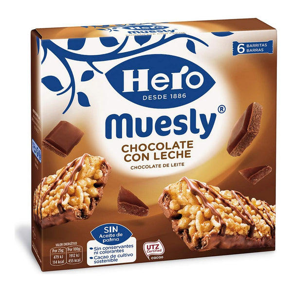 Energie-Riegel Hero Muesly Milchschokolade (6 x 25 g)