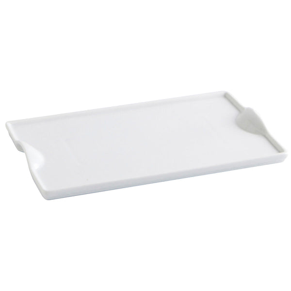 Tablett für Snacks Quid Gastro Fun aus Keramik Weiß (25,5 x 15,5 cm) (Pack 6x)