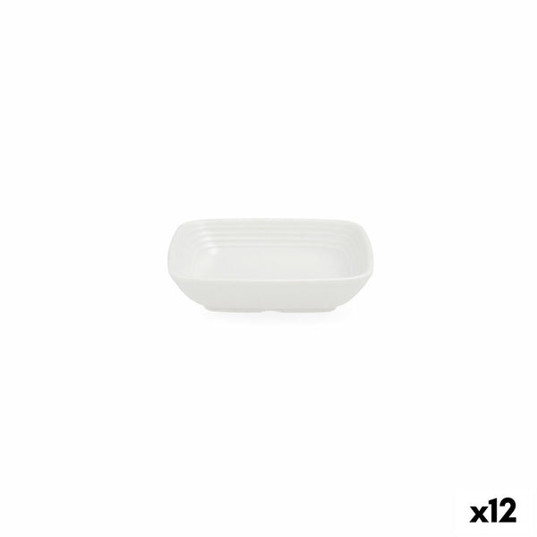 Suppenteller Quid Select karriert Weiß Kunststoff (11,5 x 11,5 x 2,5 cm) (12 Stück)