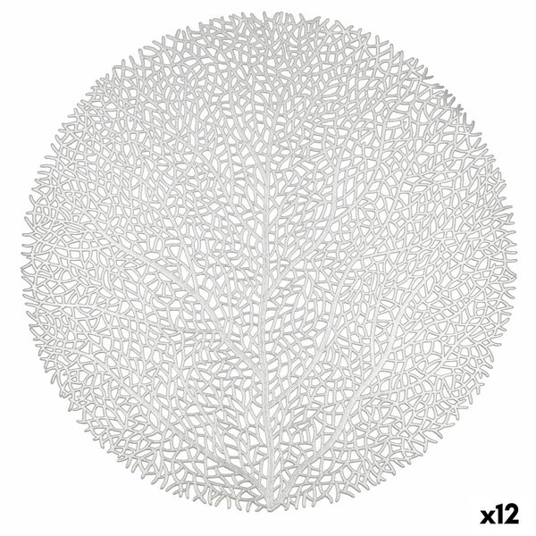 Platzset Quid Habitat Baum Silberfarben Textil (38 cm) (Pack 12x)