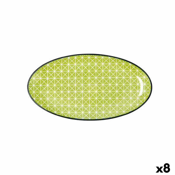 Tablett für Snacks Quid Pippa Oval aus Keramik Bunt (21 cm) (8 Stück)