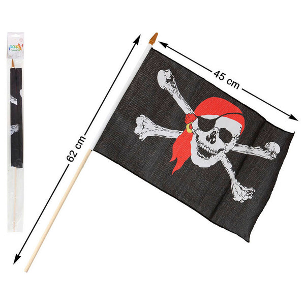 Fahne 30 x 45 cm Pirat Totenkopf Schwarz