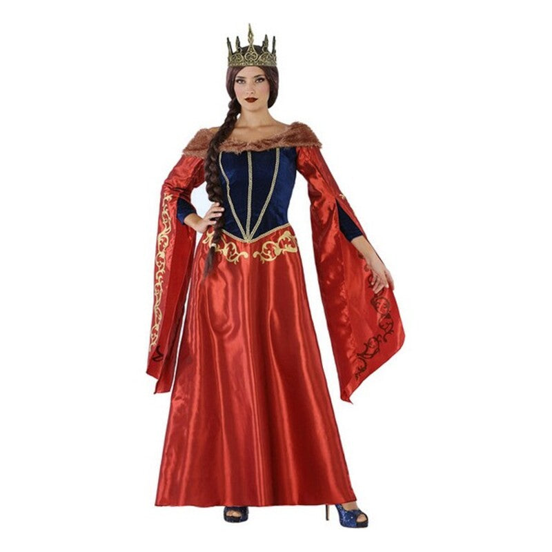Verkleidung für Erwachsene 113916 Rot Marineblau Mittelalterliche Königin