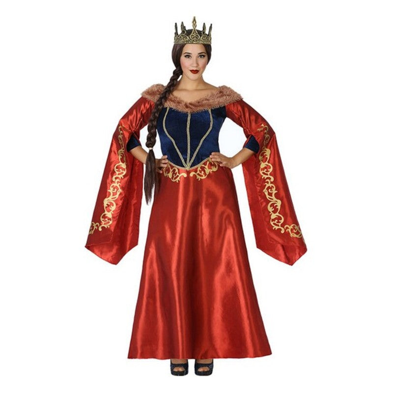 Verkleidung für Erwachsene 113916 Rot Marineblau Mittelalterliche Königin