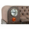 Sofa DKD Home Decor Auto Metall Braun Polyurethan (160 x 62 x 75 cm)