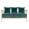 Sofa DKD Home Decor Blau Gold Metall (135 x 70 x 79 cm)