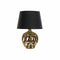 Tischlampe DKD Home Decor aus Keramik Schwarz Golden Baumwolle (30 x 30 x 44 cm)
