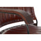Sitz DKD Home Decor Schwarz Metall Holz Braun Haut (63 x 72 x 74 cm)