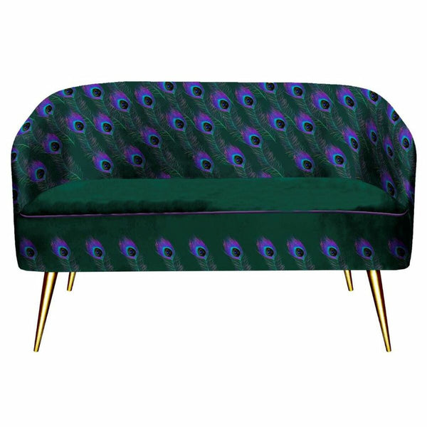 Sofa DKD Home Decor Metall Polyester grün (130 x 70 x 80 cm)