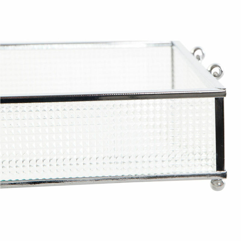 Tablettset DKD Home Decor Kristall Metall Durchsichtig (31 x 18 x 5,5 cm)