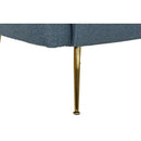 Sessel DKD Home Decor Schaum Blau Golden Metall Holz Polyester (81 x 75 x 73 cm)