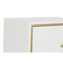 Nachttisch DKD Home Decor Gold Metall Weiß Holz MDF (45 x 30 x 56 cm)