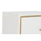 Nachttisch DKD Home Decor Gold Metall Weiß Holz MDF (45 x 30 x 56 cm)