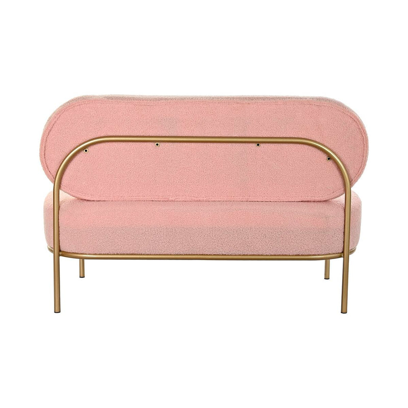 Sofa DKD Home Decor Rosa Metall (120 x 61 x 79 cm)