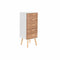 Schubladenschrank DKD Home Decor natürlich MDF Weiß Bambus (40 x 43 x 104 cm)