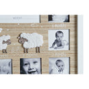 Fotorahmen DKD Home Decor natürlich Weiß Baby Schaf Holz MDF (37 x 1,8 x 37 cm) (12 Stück)