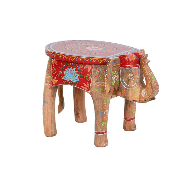 Beistelltisch DKD Home Decor Elefant Bunt Mango-Holz (48 x 35,5 x 36,8 cm)